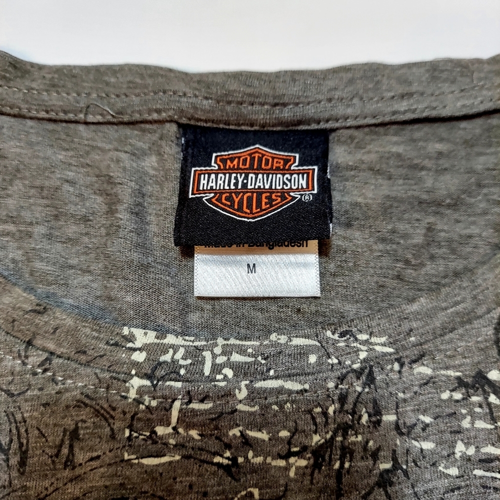 Harley-Davidson of Scottsdale Arizona Gray Longsleeve Cotton Shirt Medium - Picture 8 of 14